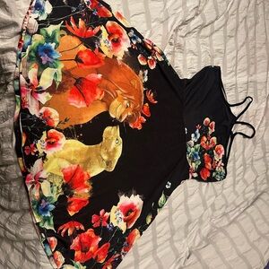 Disney Black Floral Tank Top